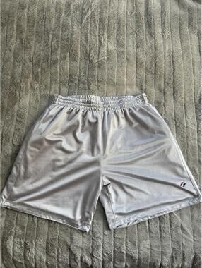 Jerzees Men's Silver and Grey Shorts
